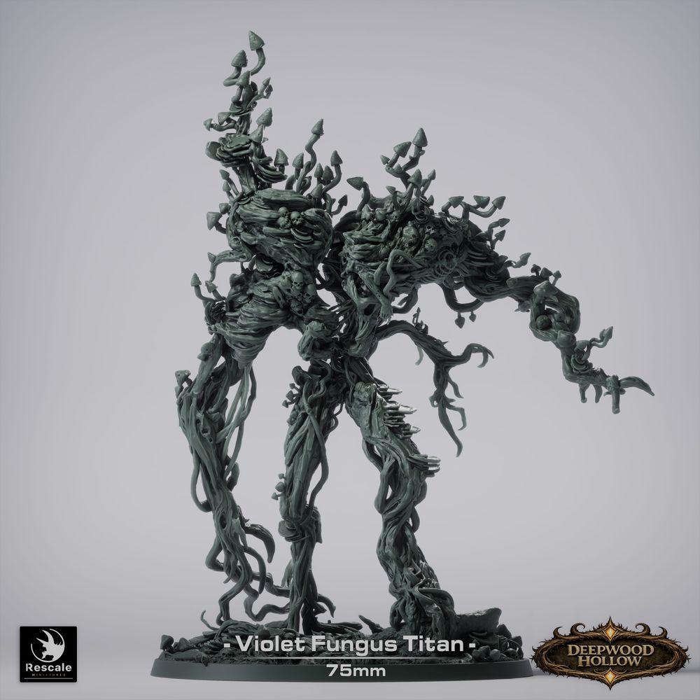 Produktfoto Tabletop 28mm Lord of the Print (LotP) 3: Fantasy Figur: Violet Fungus Titan - Violetter Pilzkoloss, Sporen-Titan, Pflanzen-Golem, Waldhorror Boss-Monster (26_03_E1)