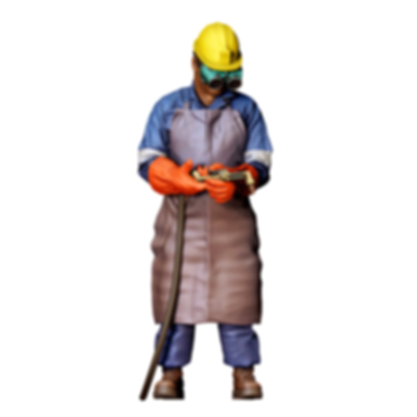 3DP Miniatures 0: Stehende Figur: Lackierer mit Lackierpistole & Schutzkleidung (Ref. Nr. 481)