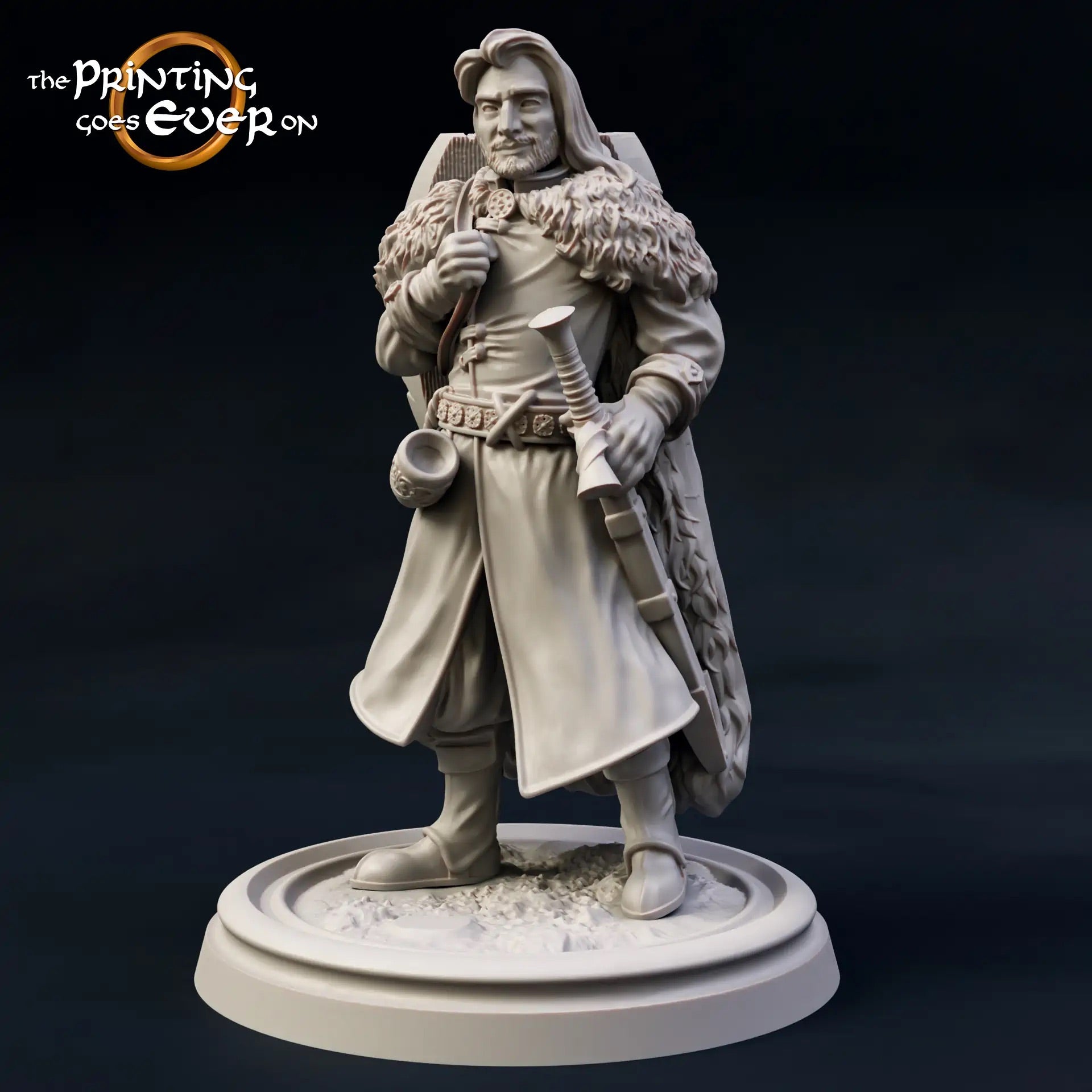 Produktfoto Tabletop 28mm The Printing Goes Ever On (TPGEO)  0: 9 Helden in Wanderpose: Gefährten aus Menschen, Elben, Zwergen und Halblingen - Wanderer
