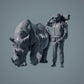 Afrikanisches Nashorn - Tiere der Savanne (23_02_06)