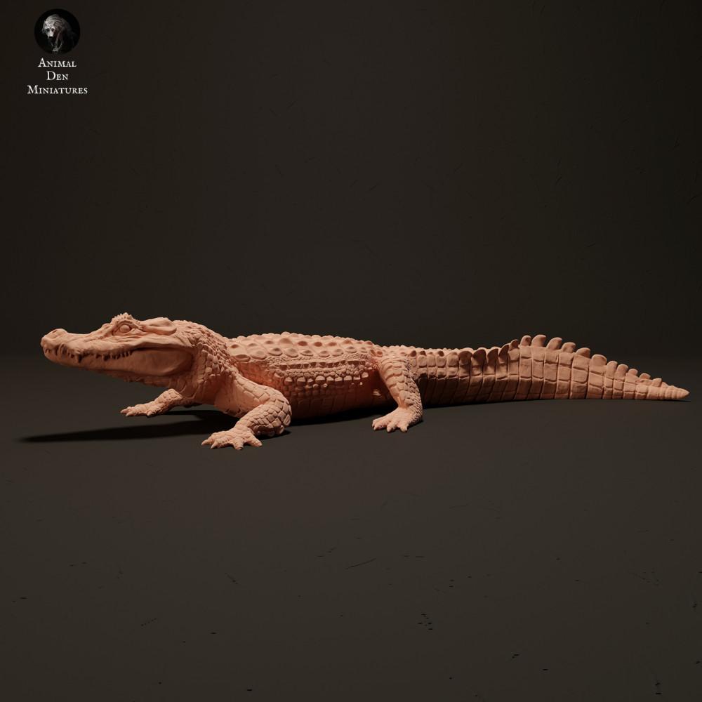 Produktfoto Tierfigur Animal Den Miniatures 1: Reptilien Tierfigur: Schwarzer Kaiman - beim Sonnenbaden (23_06_07)