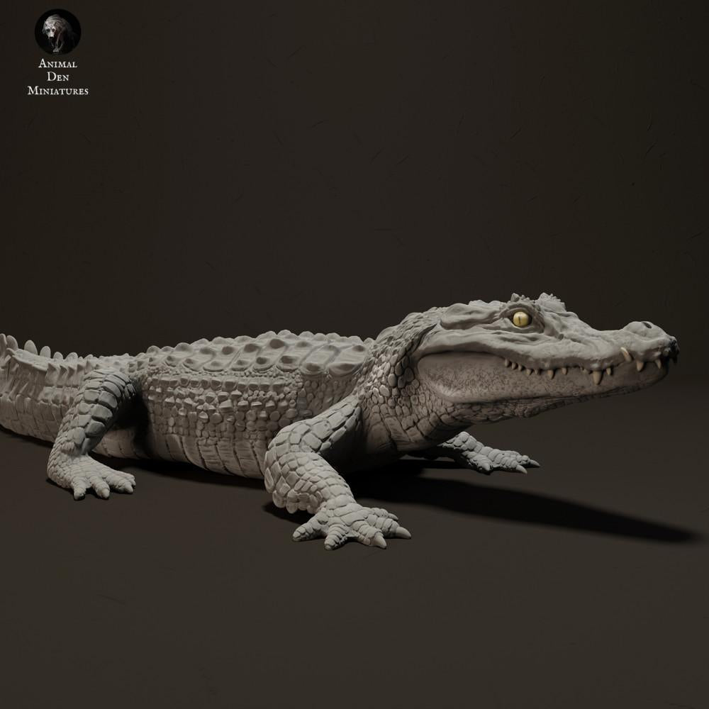 Produktfoto Tierfigur Animal Den Miniatures 2: Reptilien Tierfigur: Schwarzer Kaiman - beim Sonnenbaden (23_06_07)