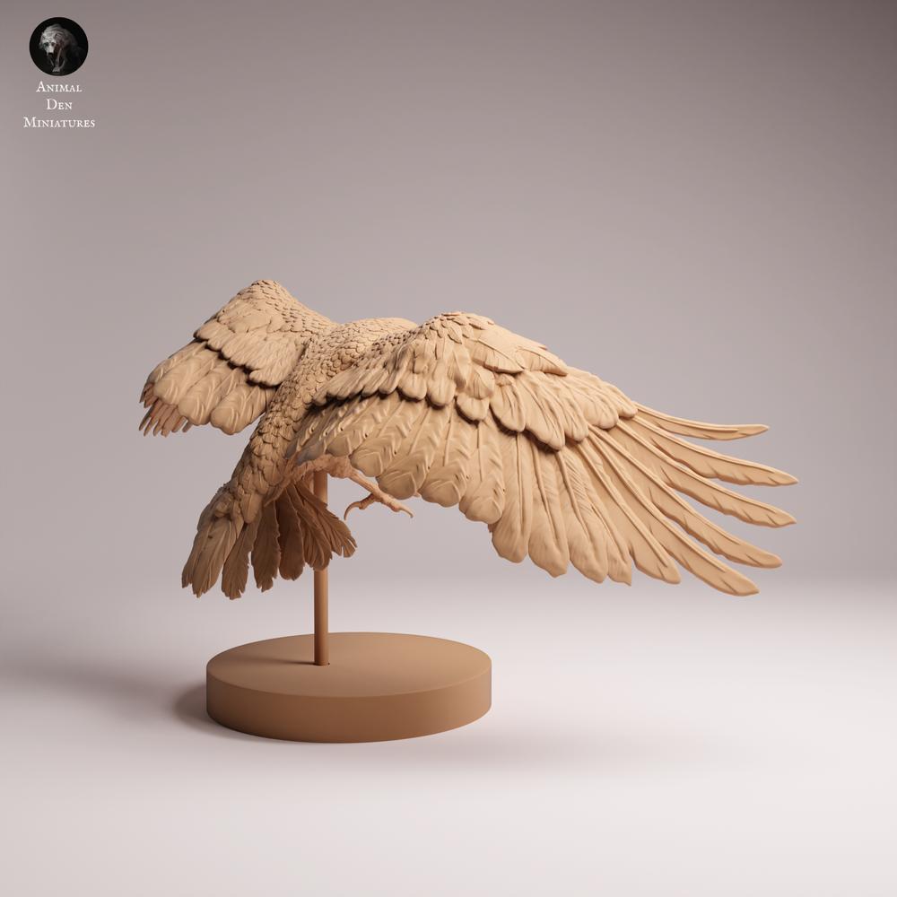 Produktfoto Tabletop 28mm Lord of the Print (LotP) 0: Vogel Tierfigur: Kolkrabe - fliegend (26_06_01)