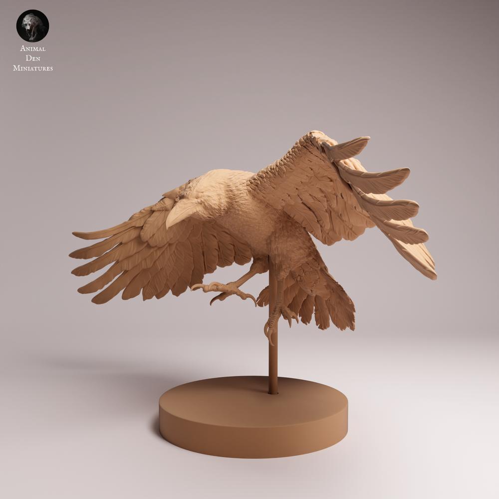 Produktfoto Tabletop 28mm Lord of the Print (LotP) 1: Vogel Tierfigur: Kolkrabe - fliegend (26_06_01)