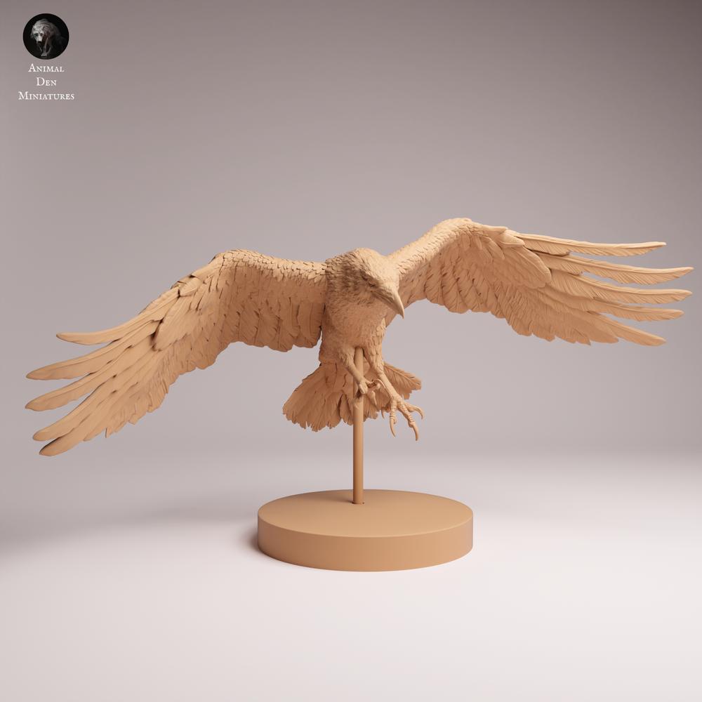 Produktfoto Tabletop 28mm Lord of the Print (LotP) 2: Vogel Tierfigur: Kolkrabe - fliegend (26_06_01)