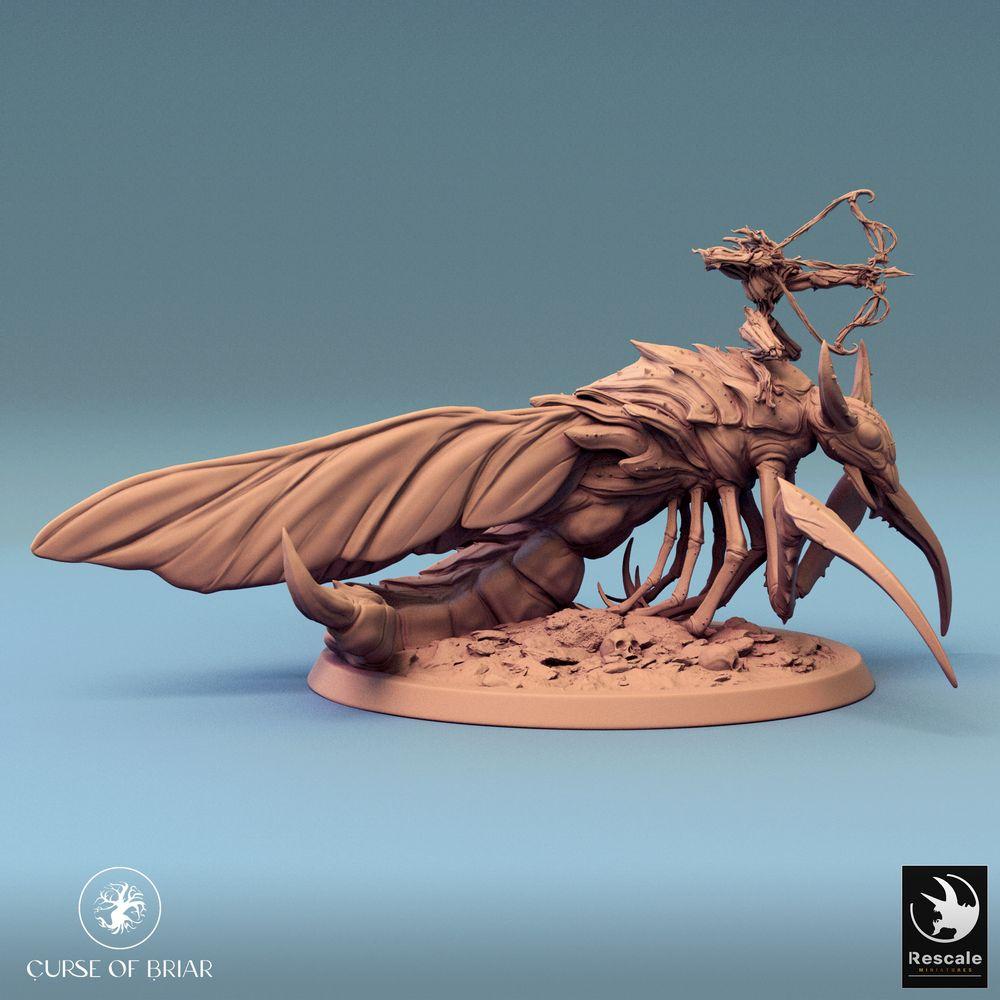 Produktfoto Tabletop 28mm Lord of the Print (LotP) 0: Tabletop Miniatur: Insektenreiter auf Riesiger Mantide, Bogenschütze, Monströse Kavallerie, Schwarmbestie (24_07_E5)