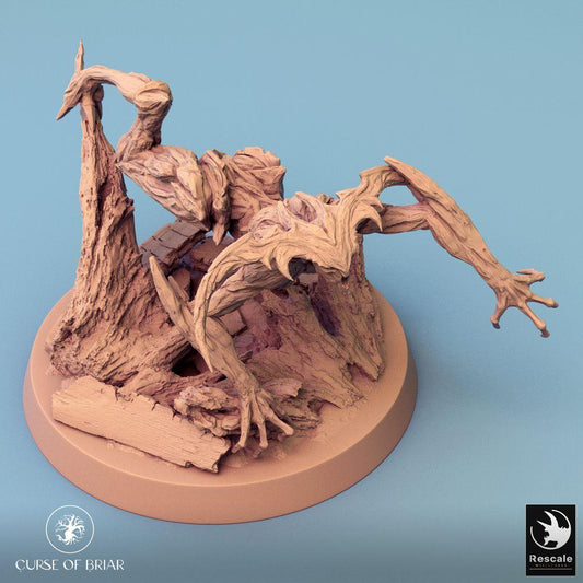 Produktfoto Tabletop 28mm Lord of the Print (LotP) 0: Tabletop Miniatur: Waldgeist Baumwesen, Dornenwächter, lebender Baum im Ansturm (24_07_A13)