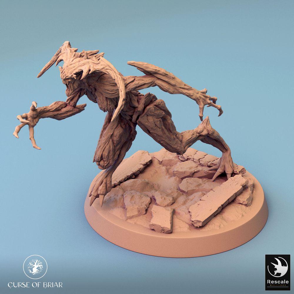 Produktfoto Tabletop 28mm Lord of the Print (LotP) 0: Tabletop Miniatur: Woodfey Waldgolem - Baumriese, Dornwächter, Wurzelbestie im Ansturm (24_07_A15)