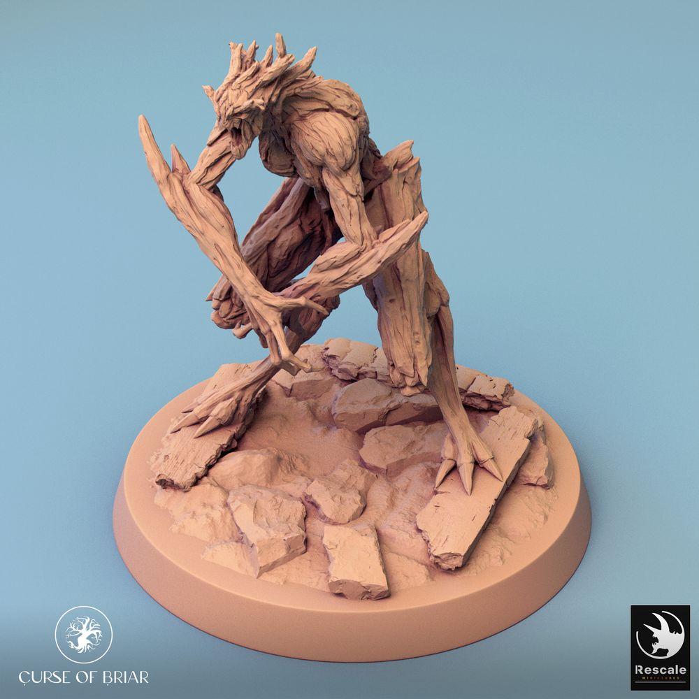 Produktfoto Tabletop 28mm Lord of the Print (LotP) 0: Fantasy Miniatur: Woodfey Waldwächter mit Klingenarmen - Baumhirte, Dornenkoloss, Holzgeist, Wurzelbrut (24_07_A18)
