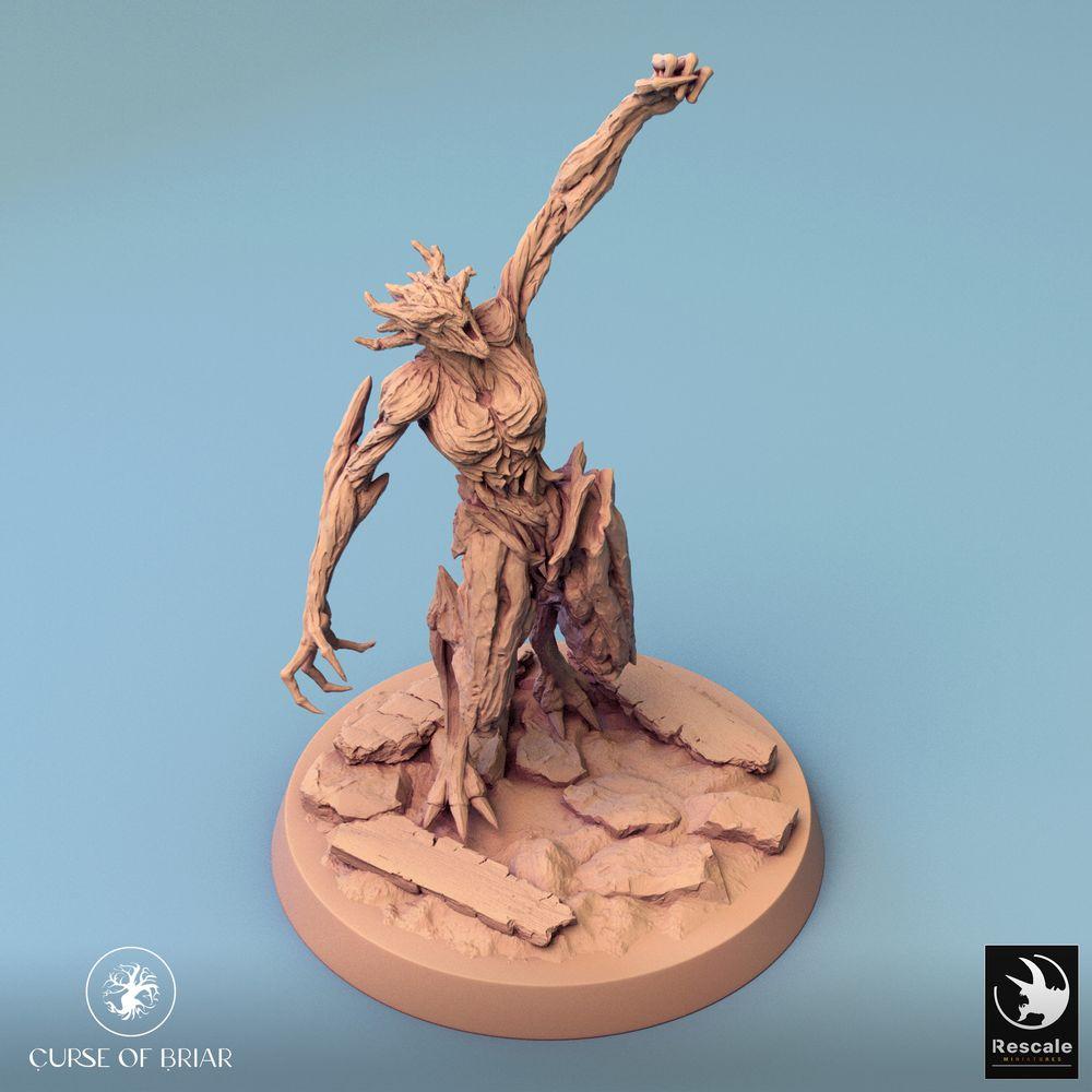 Produktfoto Tabletop 28mm Lord of the Print (LotP) 0: Tabletop Miniatur: Baumkoloss Waldwächter, Wurzelgolem, Pflanzen-Elementar, Woodfey Kampfschrei (24_07_A21)