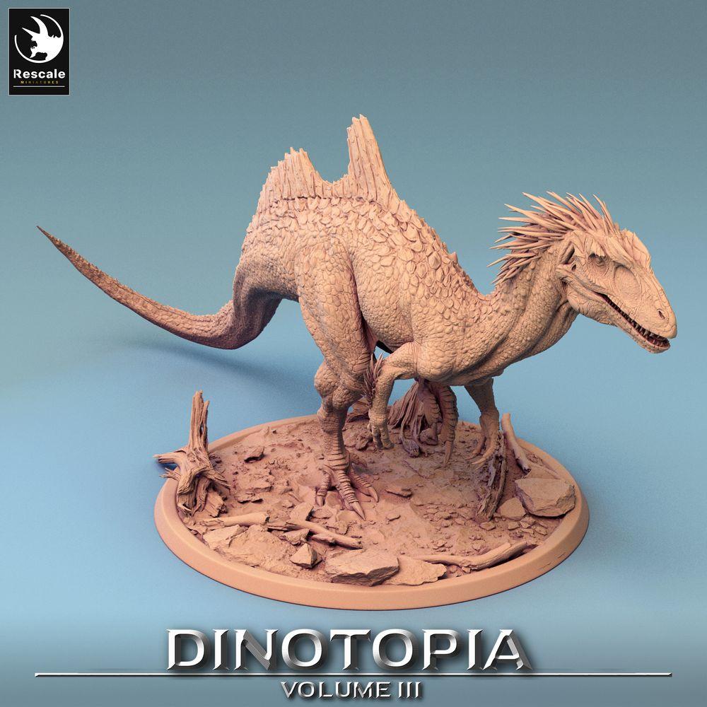 Produktfoto Tabletop 28mm Lord of the Print (LotP) 0: Tabletop Miniatur: Concavenator Raubsaurier - Raptor Figur im Angriff, Dinosaurier Miniatur, Wargaming Monster (24_06_C9)