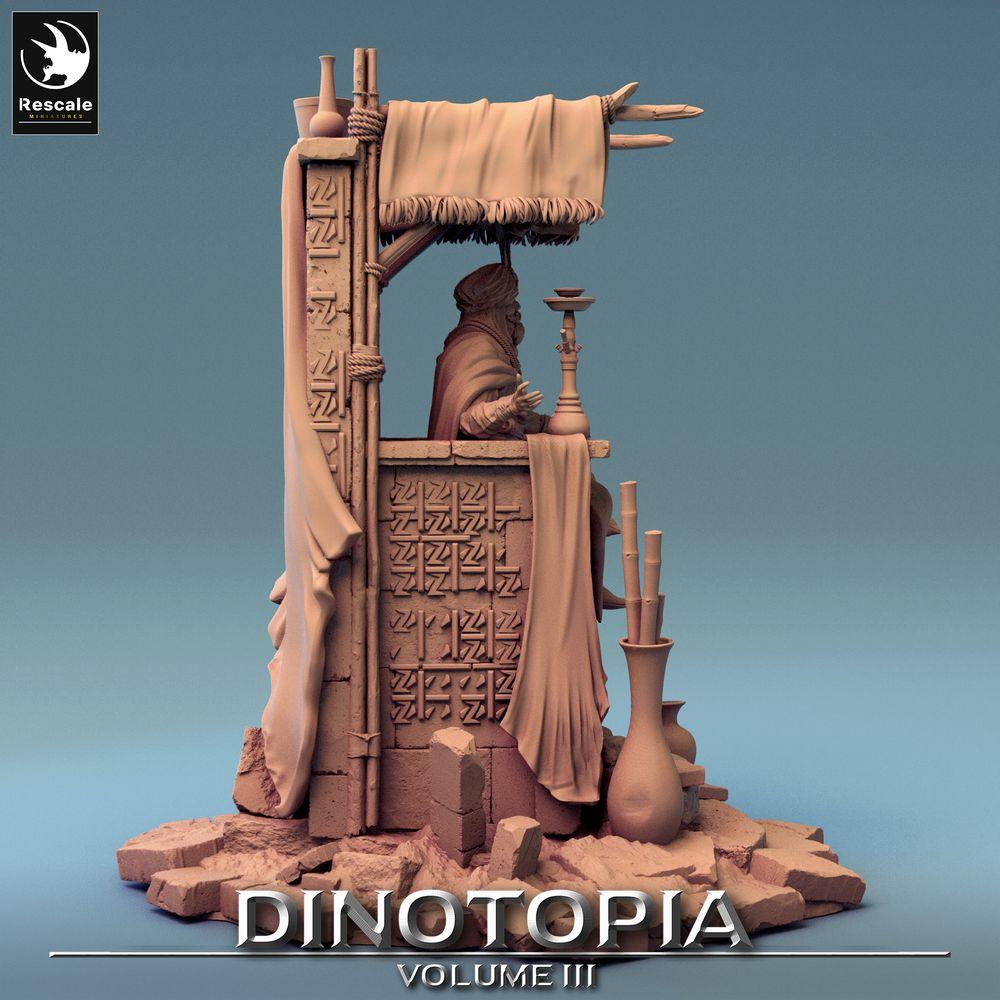 Produktfoto Tabletop 28mm Lord of the Print (LotP) 0: Tabletop Miniatur: Thronender Wüstenkönig, Sultan, Kalif - Palast-Herrscher auf Thron, Diorama Szenenbase (24_06_E12)