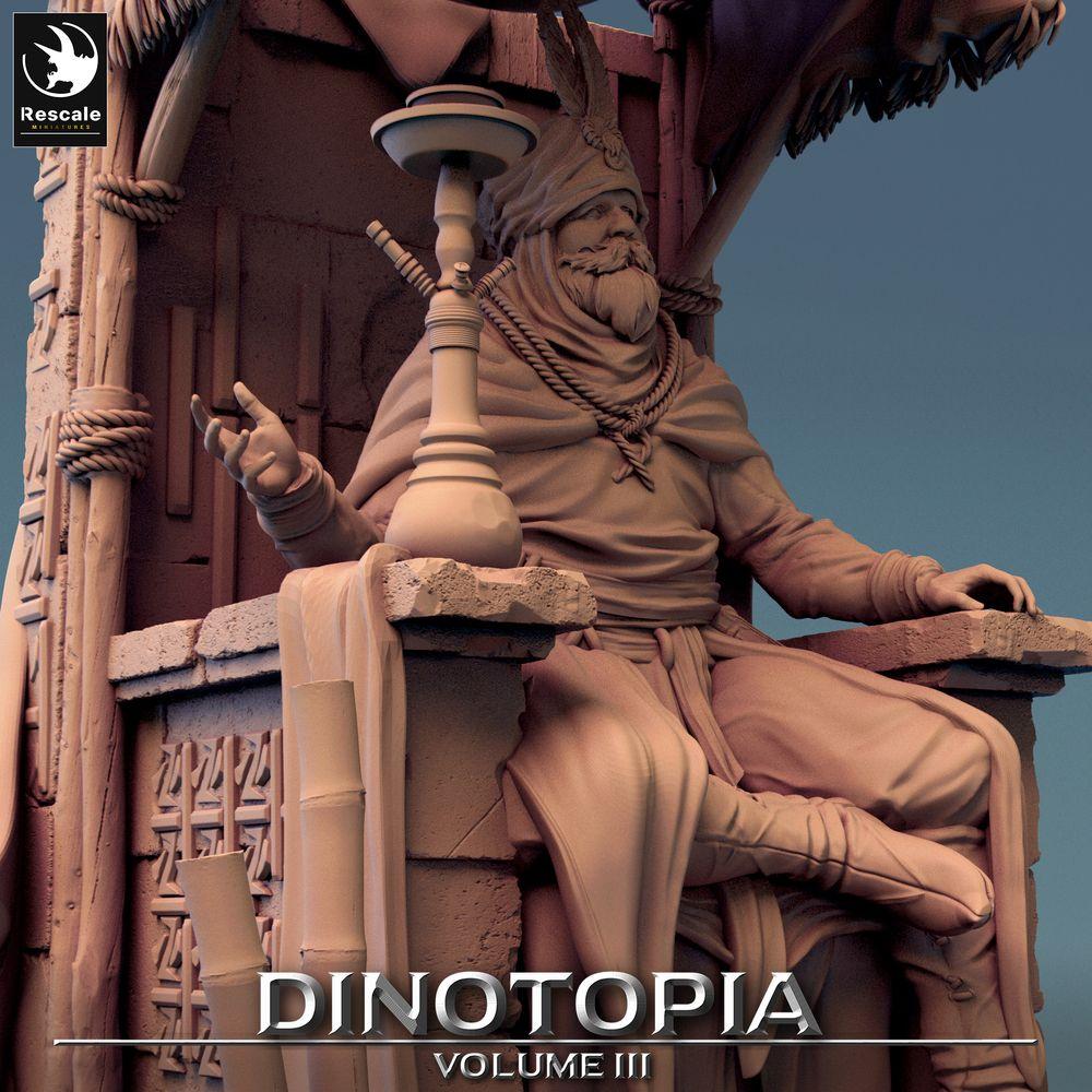 Produktfoto Tabletop 28mm Lord of the Print (LotP) 0: Tabletop Miniatur: Thronender Wüstenkönig, Sultan, Kalif - Palast-Herrscher auf Thron, Diorama Szenenbase (24_06_E12)