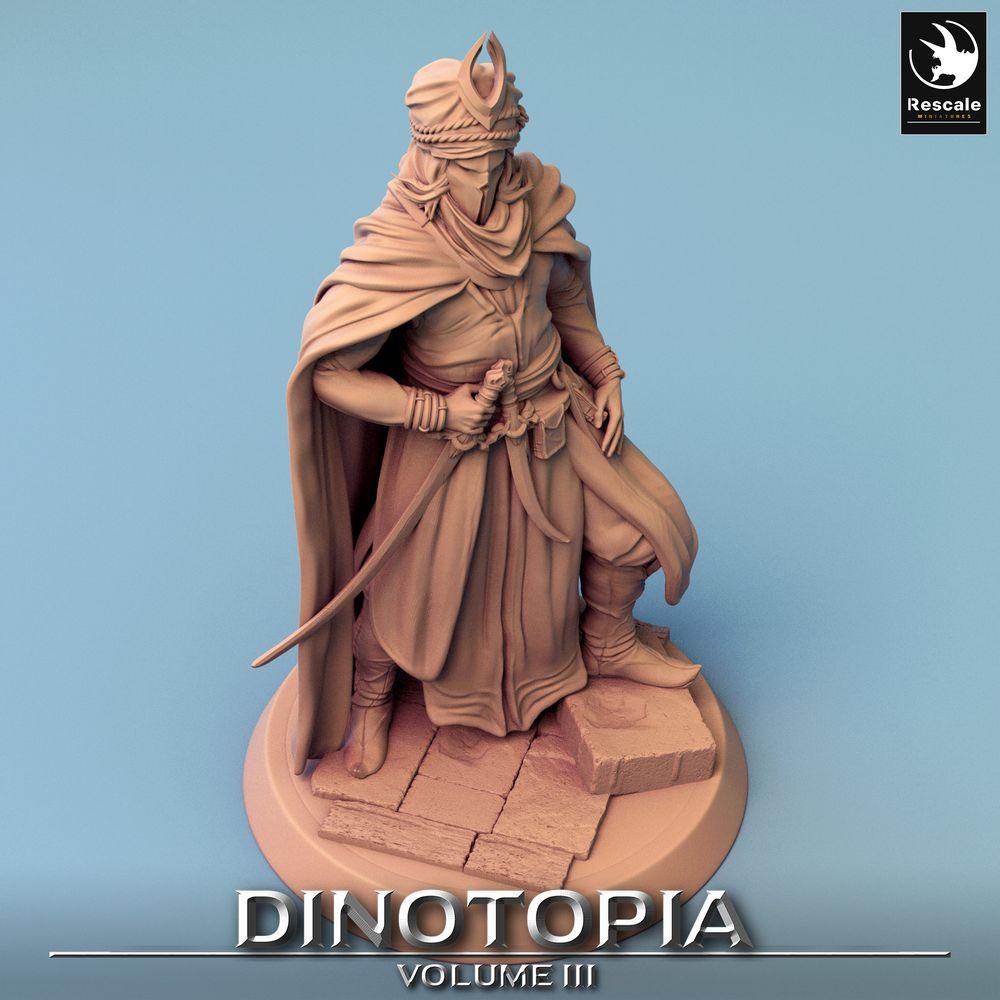 Produktfoto Tabletop 28mm Lord of the Print (LotP) 0: Tabletop Miniatur: Wüstenkrieger, Säbelkämpfer und Assassine, Nomadenfürst, Anführer der Karawanenwache (24_06_E17)
