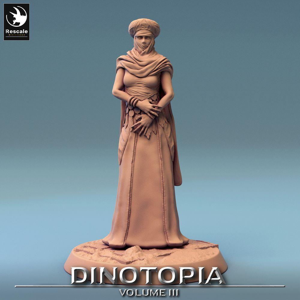 Produktfoto Tabletop 28mm Lord of the Print (LotP) 0: Tabletop Miniatur: Wüstenpriesterin, verschleierte Seherin, Orakel, Mystikerin (24_06_E24)