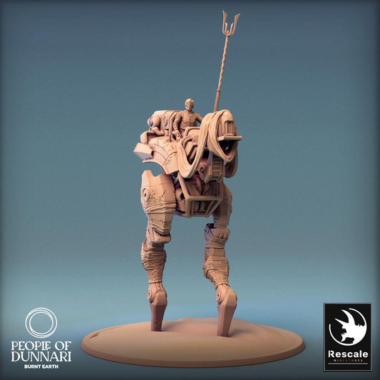 Produktfoto Tabletop 28mm Lord of the Print (LotP) 0: Tabletop Miniatur: Nomaden-Lancier auf Schreitbestie, Wüstenreiter, Scout Rider, Tech-Kavallerie (24_03_B3)