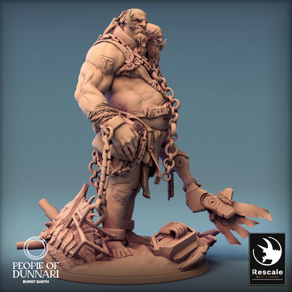 Produktfoto Tabletop 28mm Lord of the Print (LotP) 0: Tabletop Miniatur: Zweiköpfiger Oger / Ettin, Kettenwächter, Barbarischer Riesenkrieger, Bossgegner (24_03_I1)