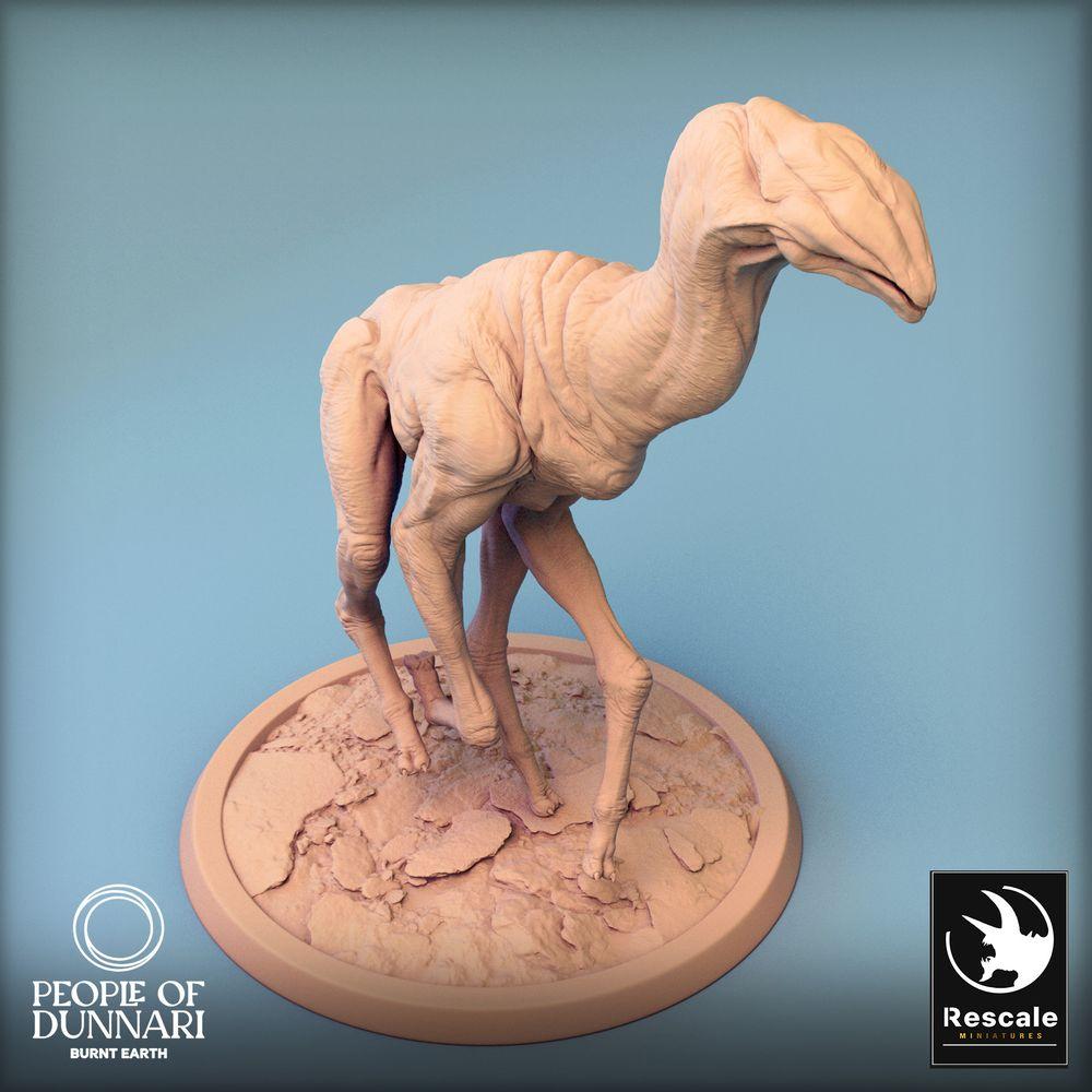 Produktfoto Tabletop 28mm Lord of the Print (LotP) 0: Tabletop Miniatur: Sandstepper Wüstenläufer im Galopp, Steppenbestie, Echsen-Reittier, Alien-Kreatur (24_03_J1)