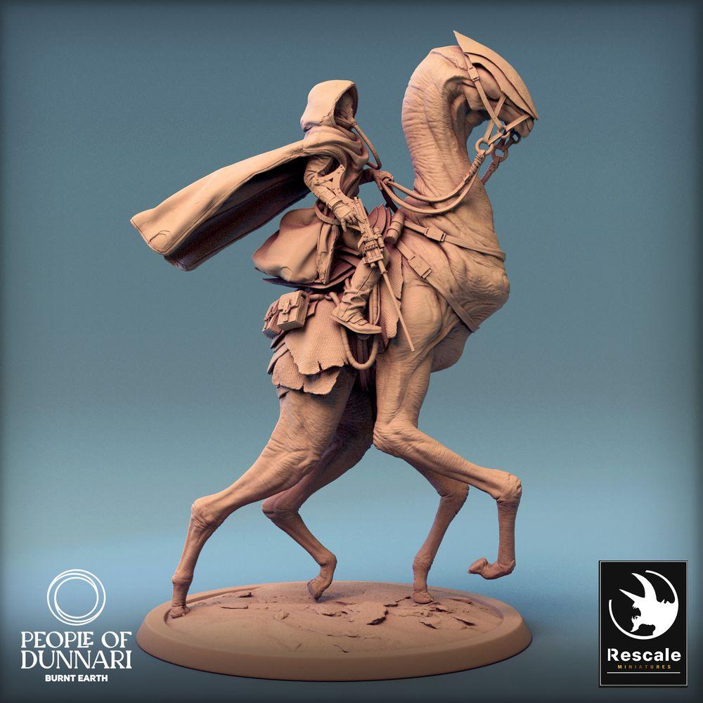 Produktfoto Tabletop 28mm Lord of the Print (LotP) 0: Tabletop Miniatur: Wüstenreiter auf Sandstepper, Untoter Scout, Nomadenkavallerie (24_03_J3)