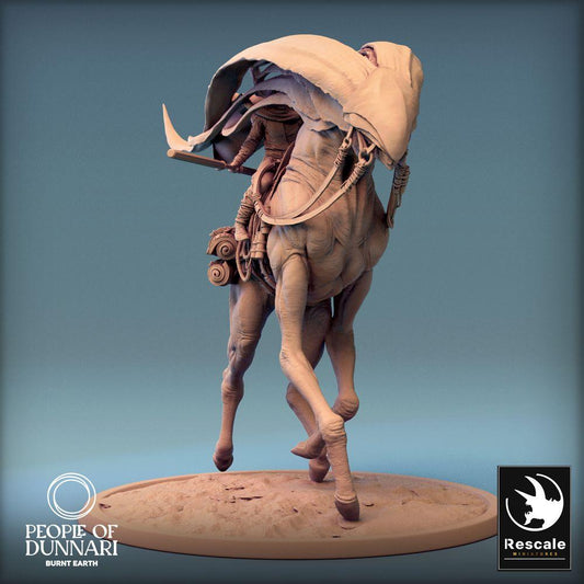 Produktfoto Tabletop 28mm Lord of the Print (LotP) 0: Tabletop Miniatur: Wüsten-Nomaden Bestienreiter, leichter Kavallerie-Scout Skirmisher mit Säbel (24_03_A3)