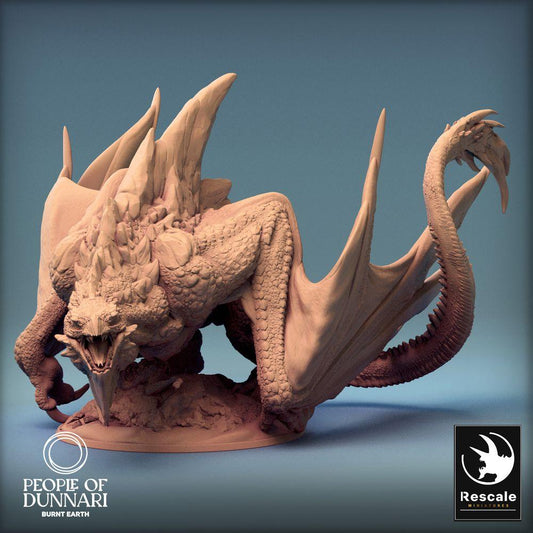 Produktfoto Tabletop 28mm Lord of the Print (LotP) 0: Tabletop Miniatur: Dunnari Wyvern - lauernde Drachenbestie, Wyrm / Drache, Bossmonster (24_03_K3)