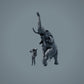 Afrikanischer Elefant Bulle stehend - Tiere der Savanne (Ref 23_02_03)
