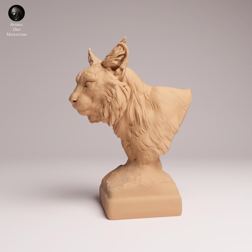 Produktfoto Tabletop 28mm Lord of the Print (LotP) 1: Wildtier Tierfigur: Eurasischer Luchs - Büste (26_07_02)