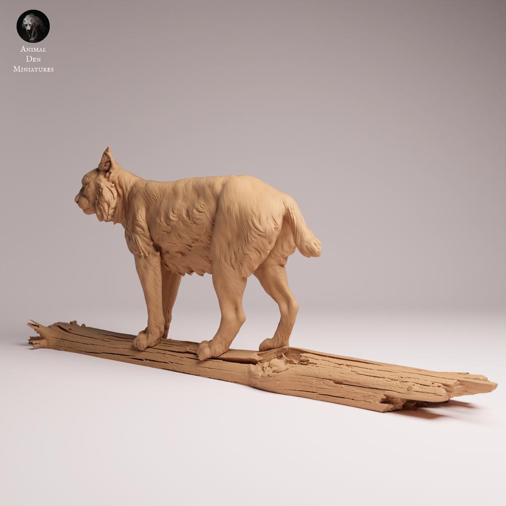 Produktfoto Tabletop 28mm Lord of the Print (LotP) 1: Wildtier Tierfigur: Eurasischer Luchs - auf einem Baum (26_07_04)