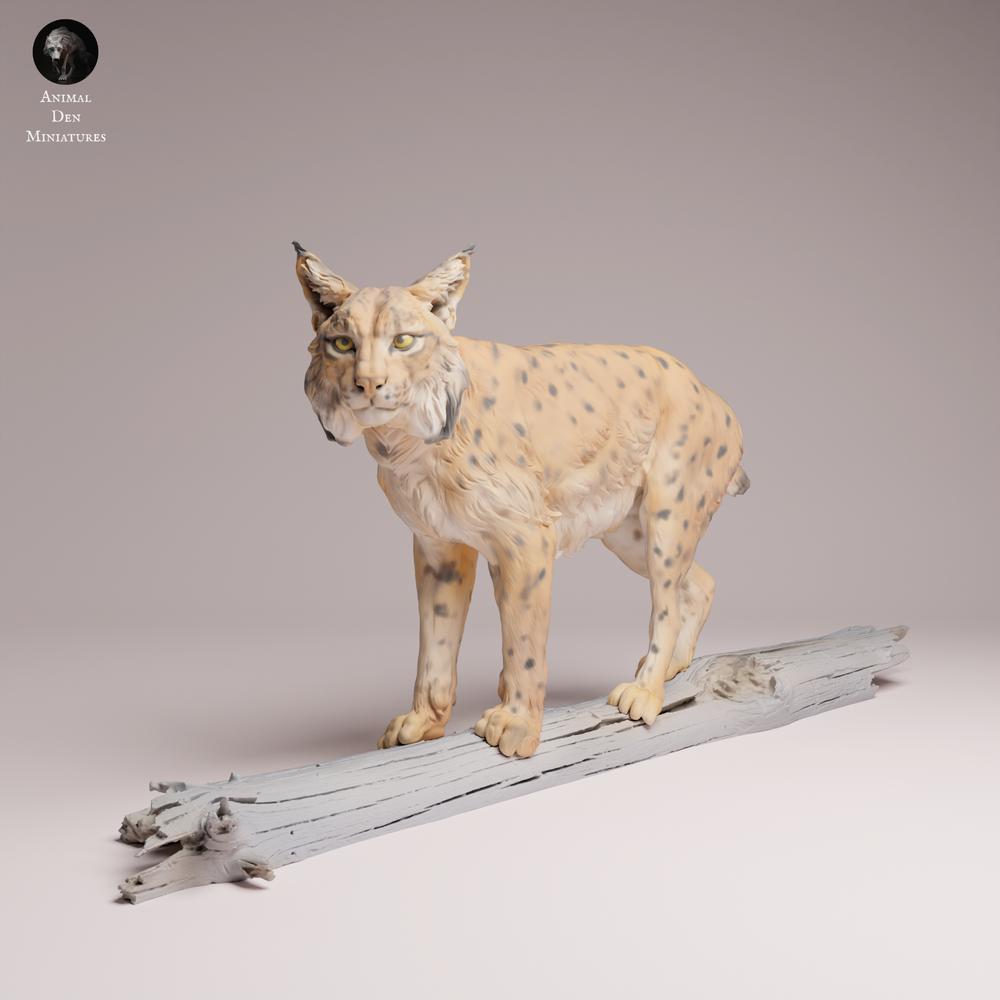 Produktfoto Tabletop 28mm Lord of the Print (LotP) 3: Wildtier Tierfigur: Eurasischer Luchs - auf einem Baum (26_07_04)