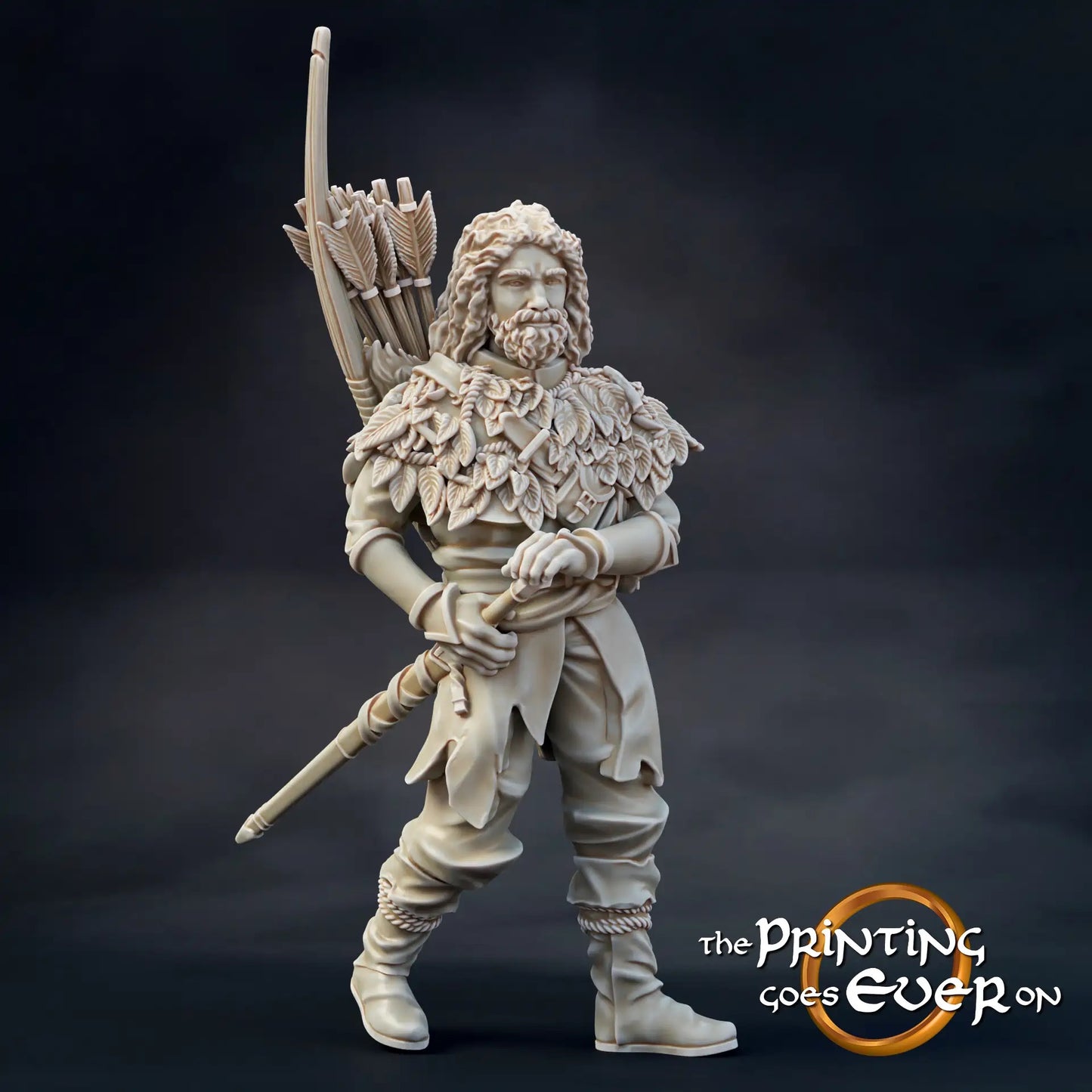 Produktfoto Tabletop 28mm The Printing Goes Ever On (TPGEO)  0: Anführer der Waldläufer des Nordens: Ranger aus dem Waldland mit Schwert und Bogen