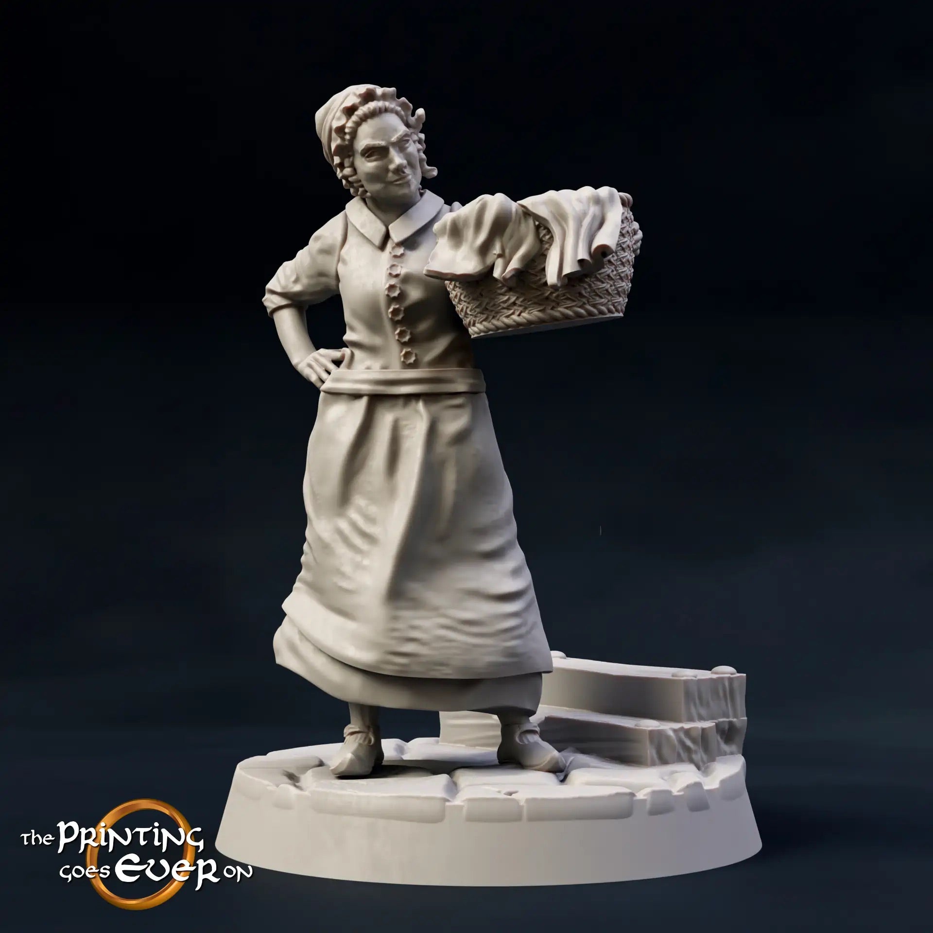 Produktfoto Tabletop 28mm The Printing Goes Ever On (TPGEO)  0: Mittelalterliche Stadtbewohner und Tavernengäste: Wirt, Wächter, Jäger, Bauer, Hausmädchen, Gast, Reisender