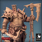 Produktfoto Tabletop 28mm Lord of the Print (LotP) 0: Fantasy Figur: Eradicus, Barbarenkriegsherr Berserker mit Zweihandaxt, Axtkämpfer mit Käfighelm, Boss-Miniatur (24_02_F3)