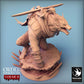 Produktfoto Tabletop 28mm Lord of the Print (LotP) 0: Tabletop Miniatur: Werwolf-Anführer - Lykanthropen-Champion mit zwei Schwertern am Rücken, Werewolf Chief (24_02_C2)