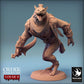 Produktfoto Tabletop 28mm Lord of the Print (LotP) 0: Tabletop Miniatur: Werwolf-Barbar mit Krummsäbel - Bestienkrieger, Schakalmensch/Hyänenmensch Räuber, Söldner, Skirmisher, Werewolf Barbarian (24_02_C5)