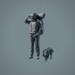 Haustier Figur: laufernder Hund - Border Collie (a005)