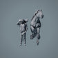 Farm Tier Figur: laufendes Pferd - Suffolk Punch (a009)