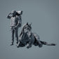 Farm Tier Figur: liegendes Pferd, Stute - Suffolk Punch (a013)