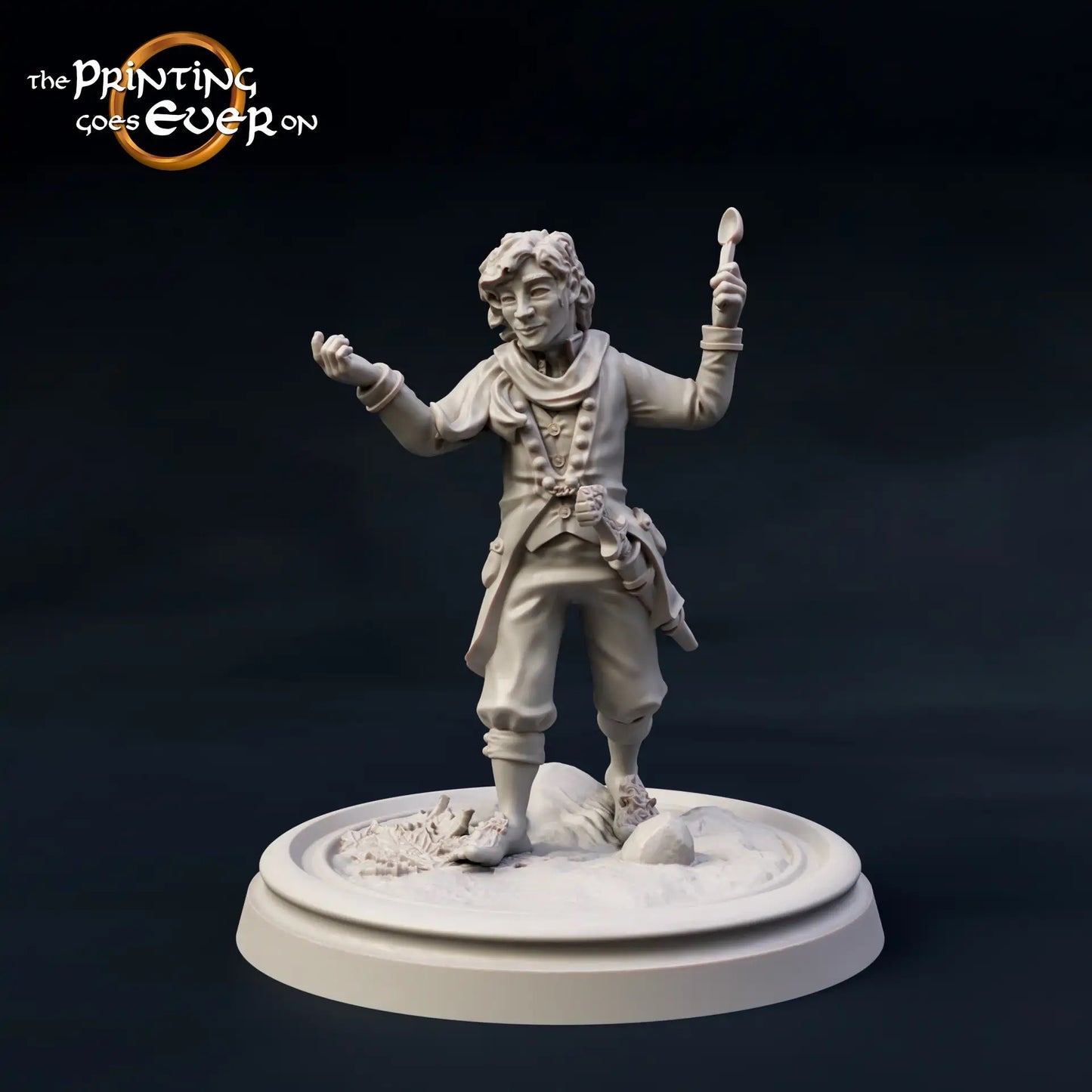 Produktfoto Tabletop 28mm The Printing Goes Ever On (TPGEO)  0: 9 Helden in Wanderpose: Gefährten aus Menschen, Elben, Zwergen und Halblingen - Wanderer