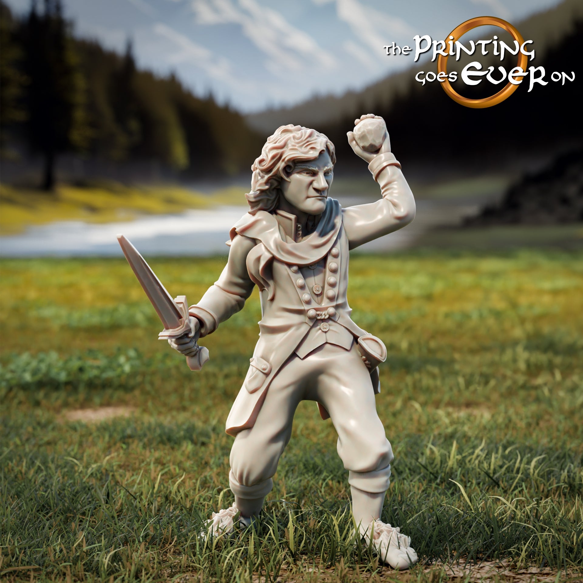 Produktfoto Tabletop 28mm The Printing Goes Ever On (TPGEO)  0: 9 Helden in Kampfpose Remastered: Gefährten aus Menschen, Elben, Zwergen und Halblingen - Krieger