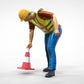 Produktfoto  0: Streckenposten oder Arbeiter: Absicherung mit Pylonen