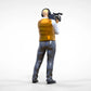 Produktfoto Diorama und Modellbau Miniatur Figur: Reporter Team - Kameramann mit Handkamera