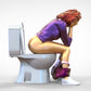 Produktfoto  0: Frau auf Toilette: An einem stillen Örtchen in Gedanken versunken