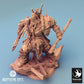 Produktfoto Tabletop 28mm Lord of the Print (LotP) 0: Tabletop Miniatur: Ork Berserker Orc Berserker, Ork Kriegshäuptling, Axtkämpfer mit zwei Äxten (24_04_E1)