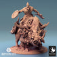 Produktfoto Tabletop 28mm Lord of the Print (LotP) 0: Tabletop Miniatur: Ork Kriegsherr auf Wildschwein - Orc Warlord, Boar Rider, Bestienreiter mit Axt und Rundschild (24_04_T)