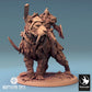 Produktfoto Tabletop 28mm Lord of the Print (LotP) 0: Tabletop Miniatur: Ork Kriegsherr auf Säbelzahn-Bär, Bärenreiter, Bestienreiter, monströse Kavallerie, Barbarenhäuptling mit Rundschild, Orc Warlord Bear Rider (24_04_C3)