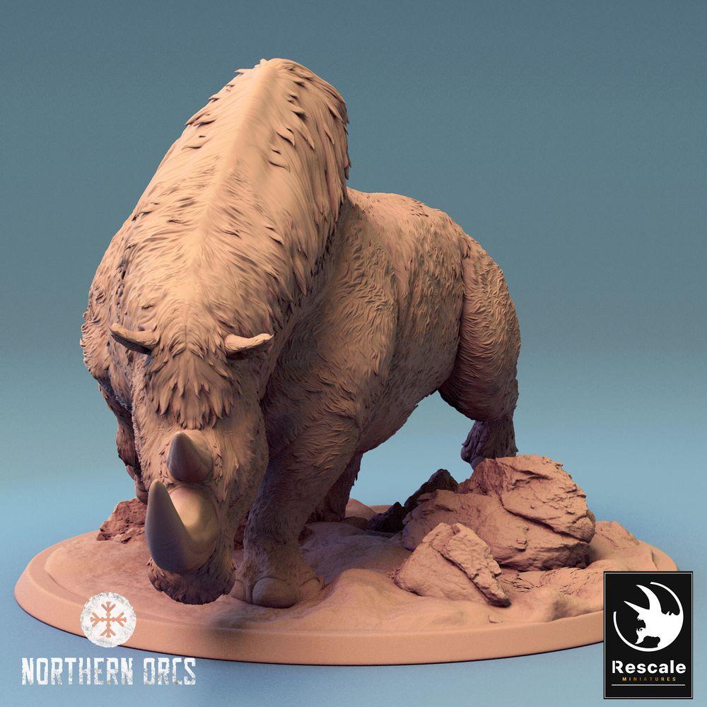 Produktfoto Tabletop 28mm Lord of the Print (LotP) 0: Tabletop Miniatur: Ork Kriegseber Rhino-Boar, Rieseneber im Ansturm, War Boar Mount, monströse Bestie (24_04_D1)