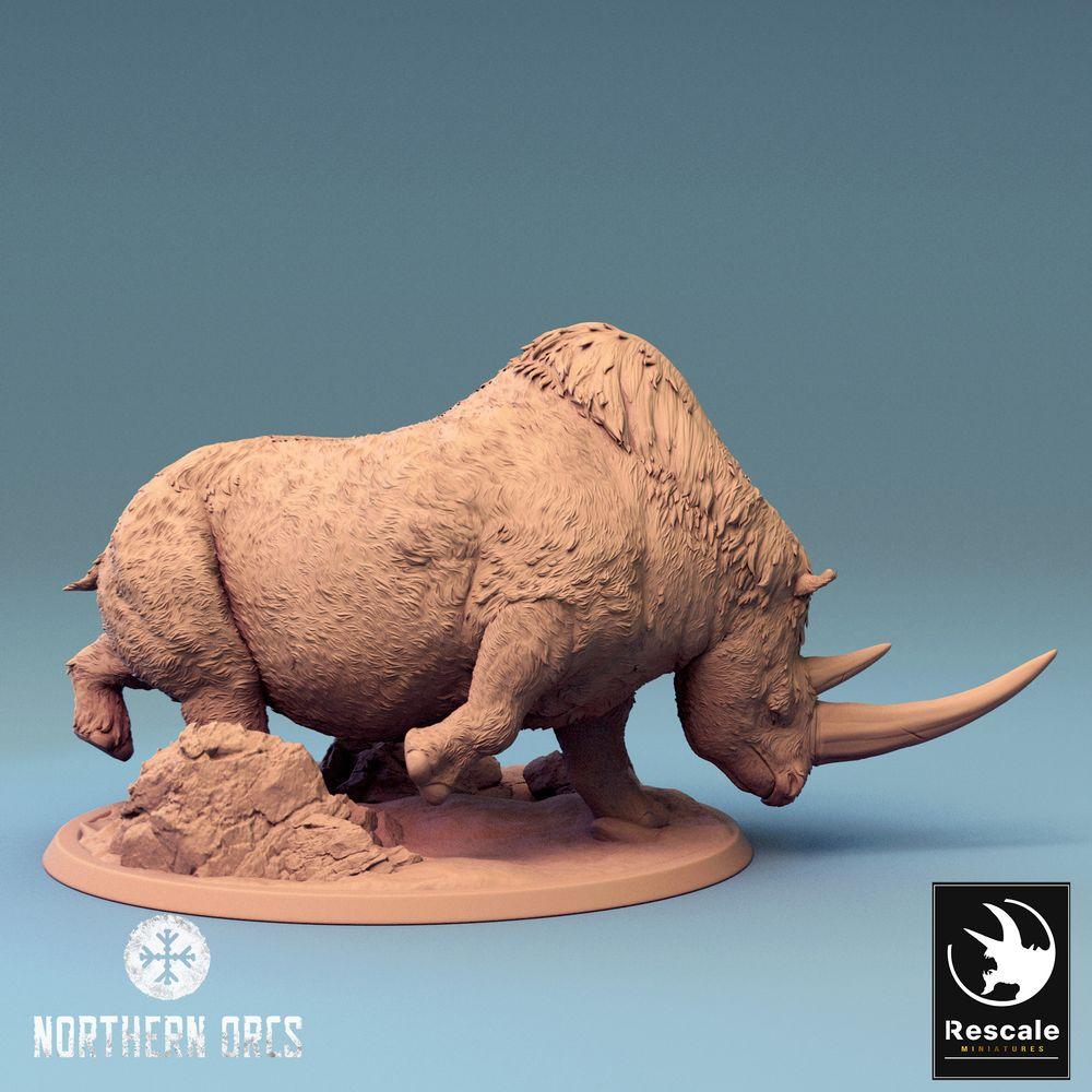 Produktfoto Tabletop 28mm Lord of the Print (LotP) 0: Tabletop Miniatur: Ork Kriegseber Rhino-Boar, Rieseneber im Ansturm, War Boar Mount, monströse Bestie (24_04_D1)