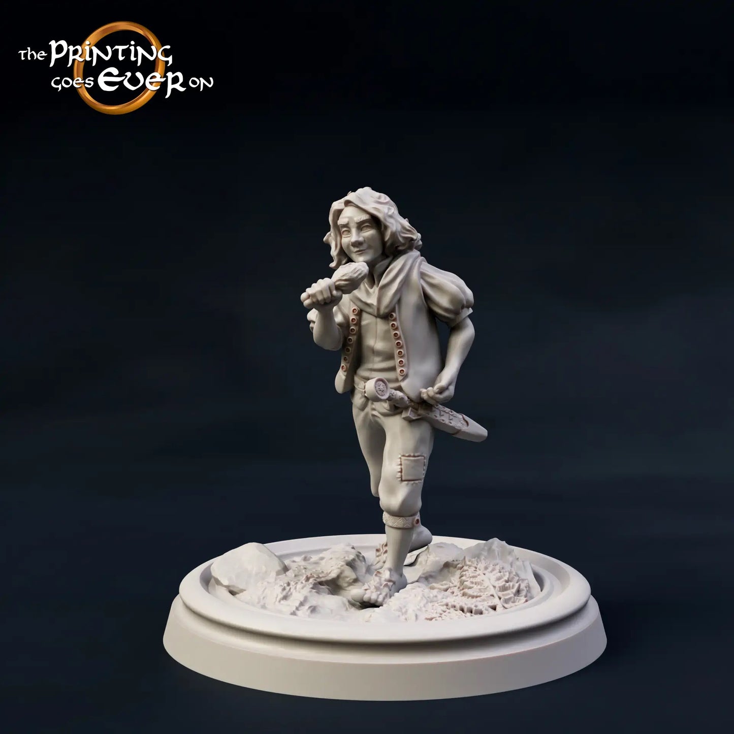 Produktfoto Tabletop 28mm The Printing Goes Ever On (TPGEO)  0: 9 Helden in Wanderpose: Gefährten aus Menschen, Elben, Zwergen und Halblingen - Wanderer