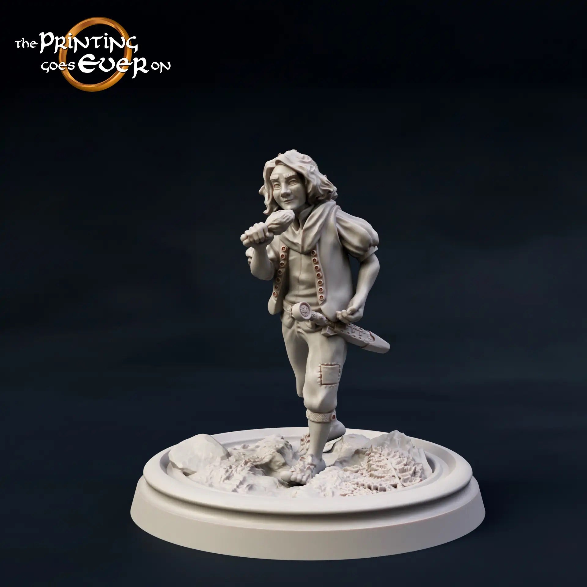 Produktfoto Tabletop 28mm The Printing Goes Ever On (TPGEO)  0: 9 Helden in Wanderpose: Gefährten aus Menschen, Elben, Zwergen und Halblingen - Wanderer