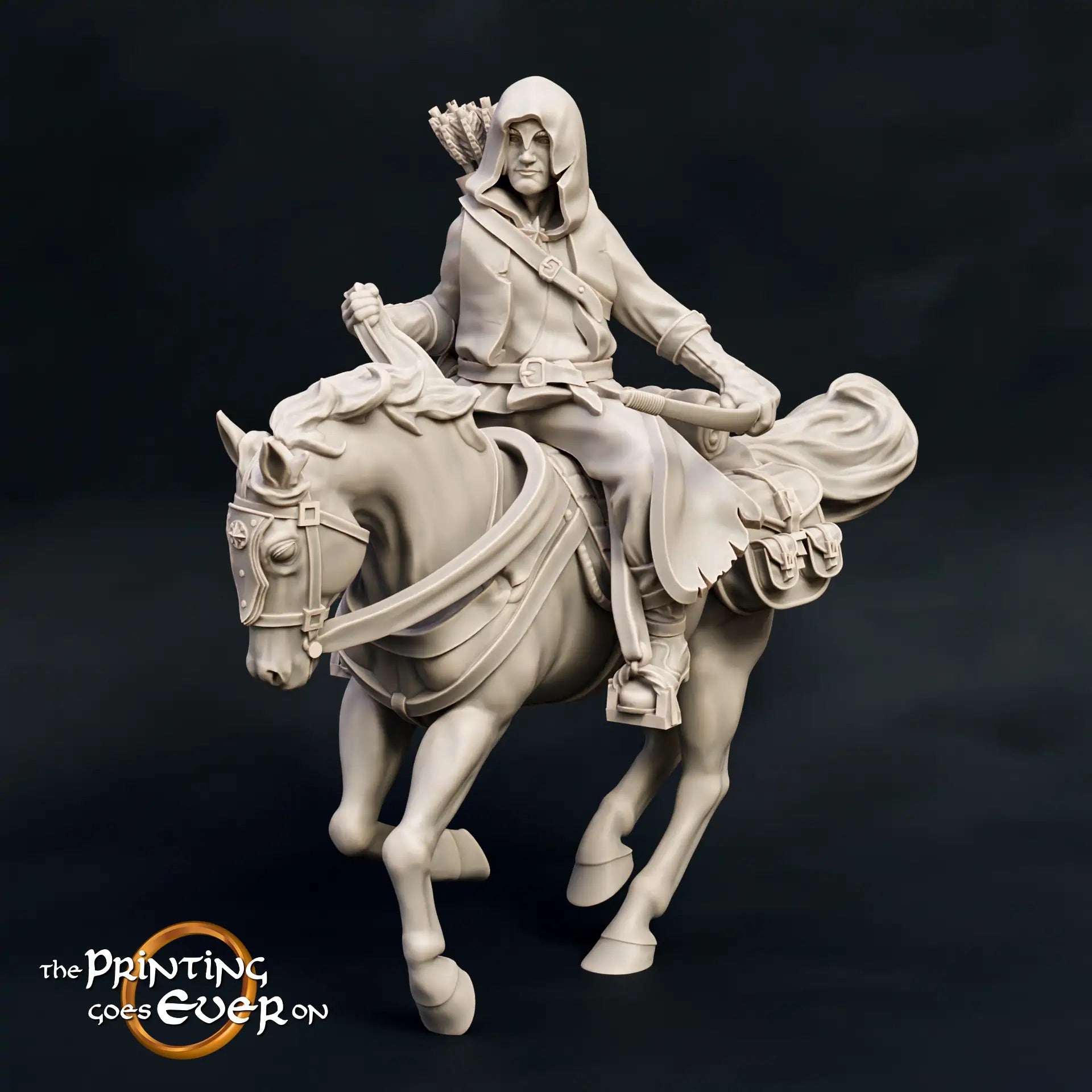 Produktfoto mittelalterliche historische Figur 75mm Scale The Printing Goes Ever On (TPGEO)  0: Mittelalterliche Ritter Figuren Ranger Reiter Bogen - 75mm Modelle - Waldläufer des Nordens
